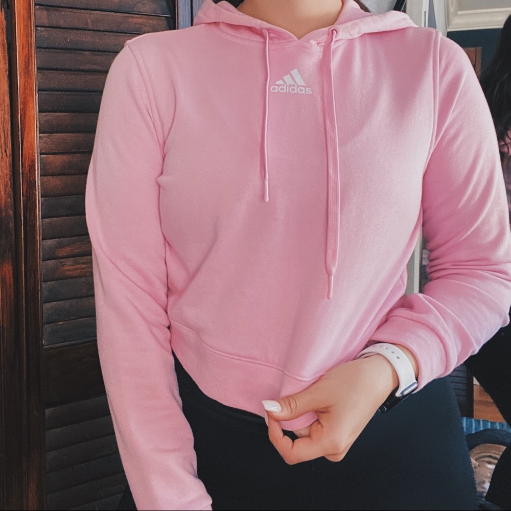 ⚡️SOLD⚡️Adidas Bubble Gum Pink Cropped Sweater